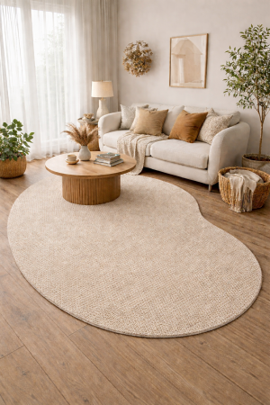 Tapete São Carlos Orgânico Feijão Mariana Bege 2,00x2,50