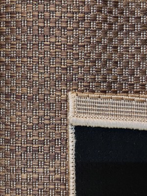 Tapete  Sisal Eco Nature Moldura Bege Marrom 3,00x4,00