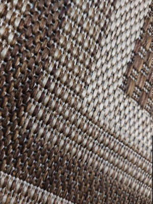 Tapete  Sisal Eco Nature Moldura Bege Marrom 2,00x3,00